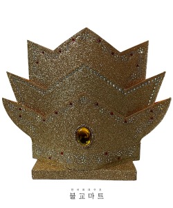 큐빅뿔갓 황금 (유리관 포함)